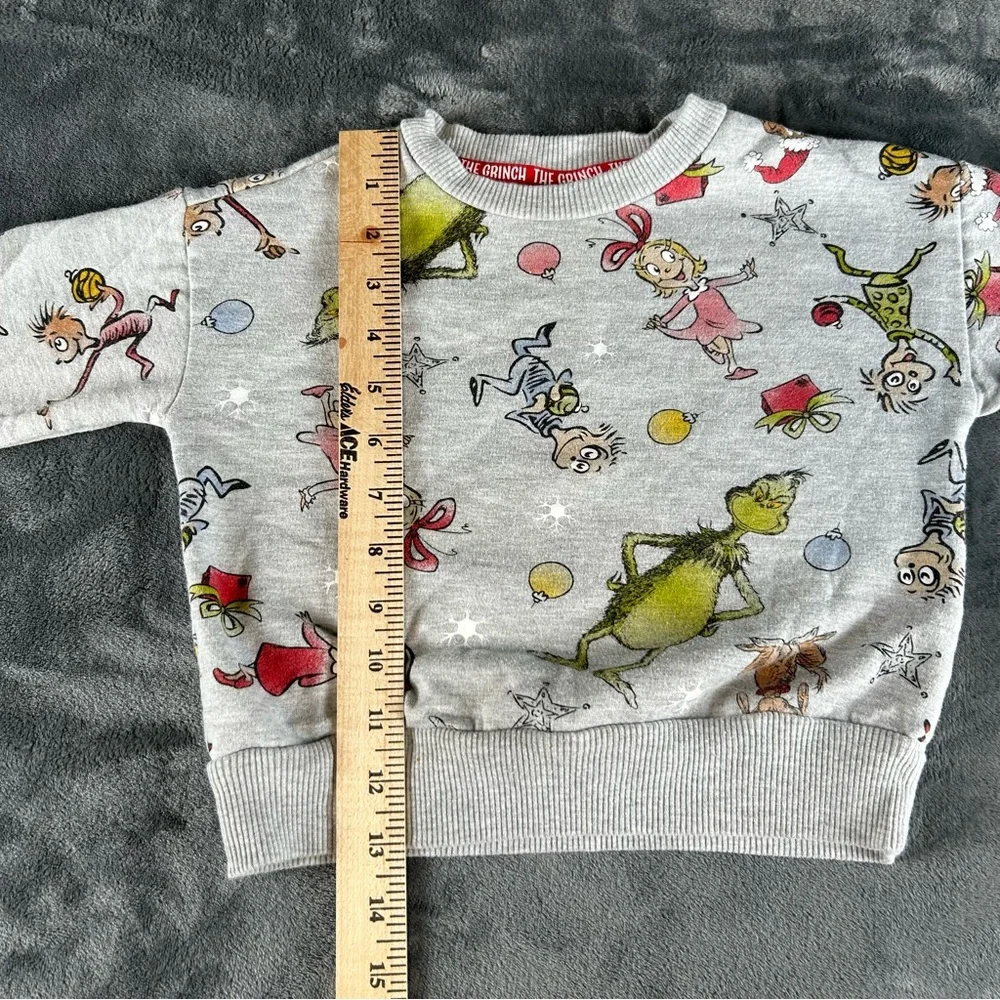 The Grinch 2 Piece‎ Sweat Suit Baby Toddler 2T Joggers & Crewneck Gray